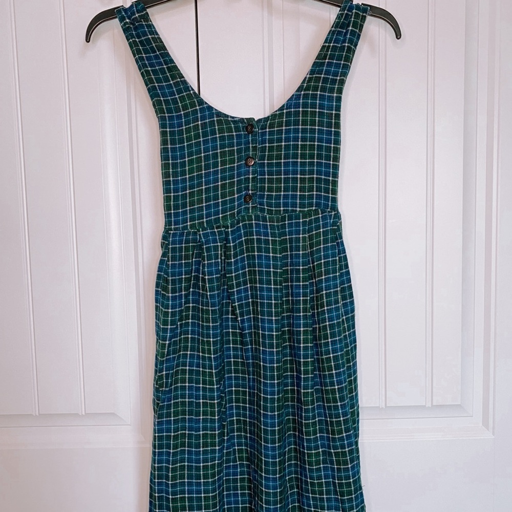Vintage 1990s Plaid Teacher Dress JCPenney Oh Mamma Brand Maternity Empire Waist